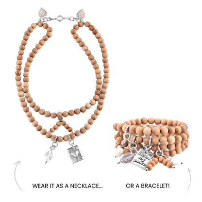 I Own My Peace Heart Wood Boho Wrap Bracelet/Necklace