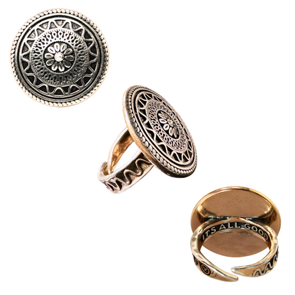 It's All Good Mandala Inspire Adjustable Ring