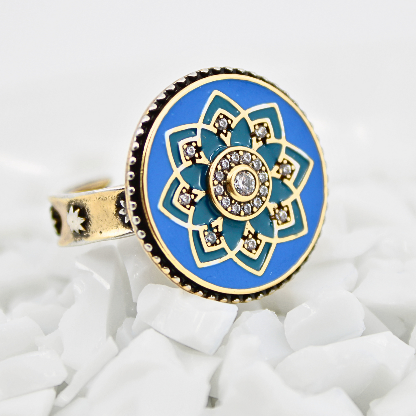 I Am Enough Mandala Adjustable Ring