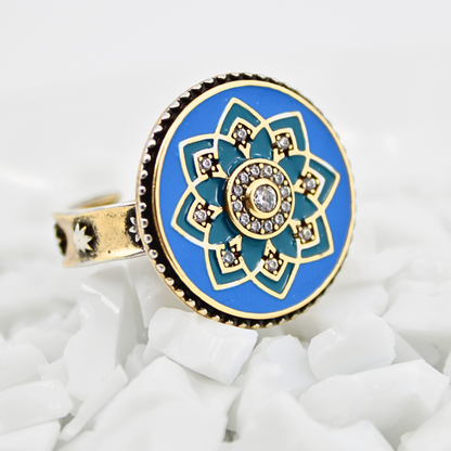 I Am Enough Mandala Adjustable Ring
