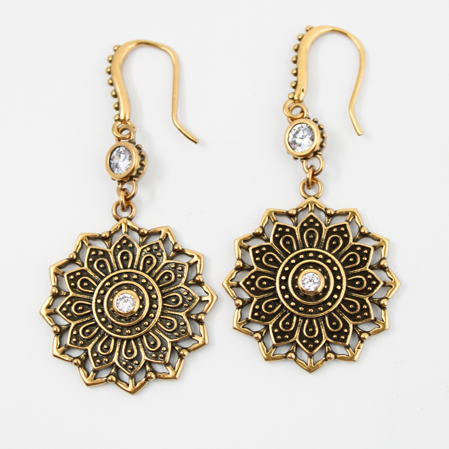 Remember Who You Are Flower Mandala Drop Earrings