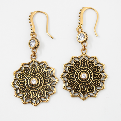 Remember Who You Are Flower Mandala Drop Earrings
