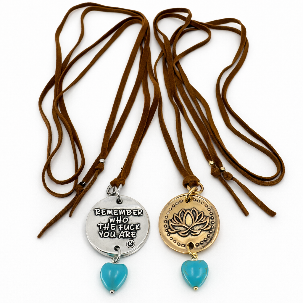 Remember Who the F*ck You Are Leather Necklace