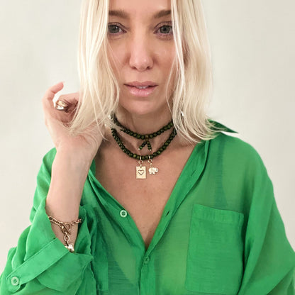 Today I Choose Joy Heart Wood Boho Wrap Bracelet/Necklace