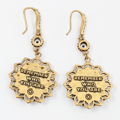 Remember Who You Are Flower Mandala Drop Earrings