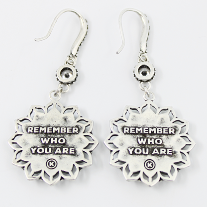 Remember Who You Are Flower Mandala Drop Earrings