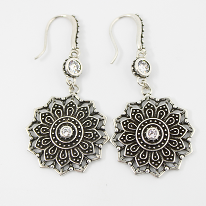Remember Who You Are Flower Mandala Drop Earrings