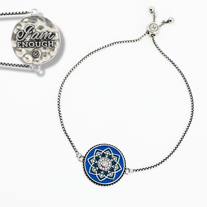 I Am Enough Mandala Adjustable Chain Bracelet