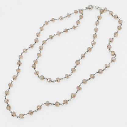 Crystal Rosary Layering Necklace
