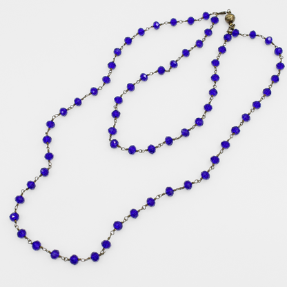 Crystal Rosary Layering Necklace