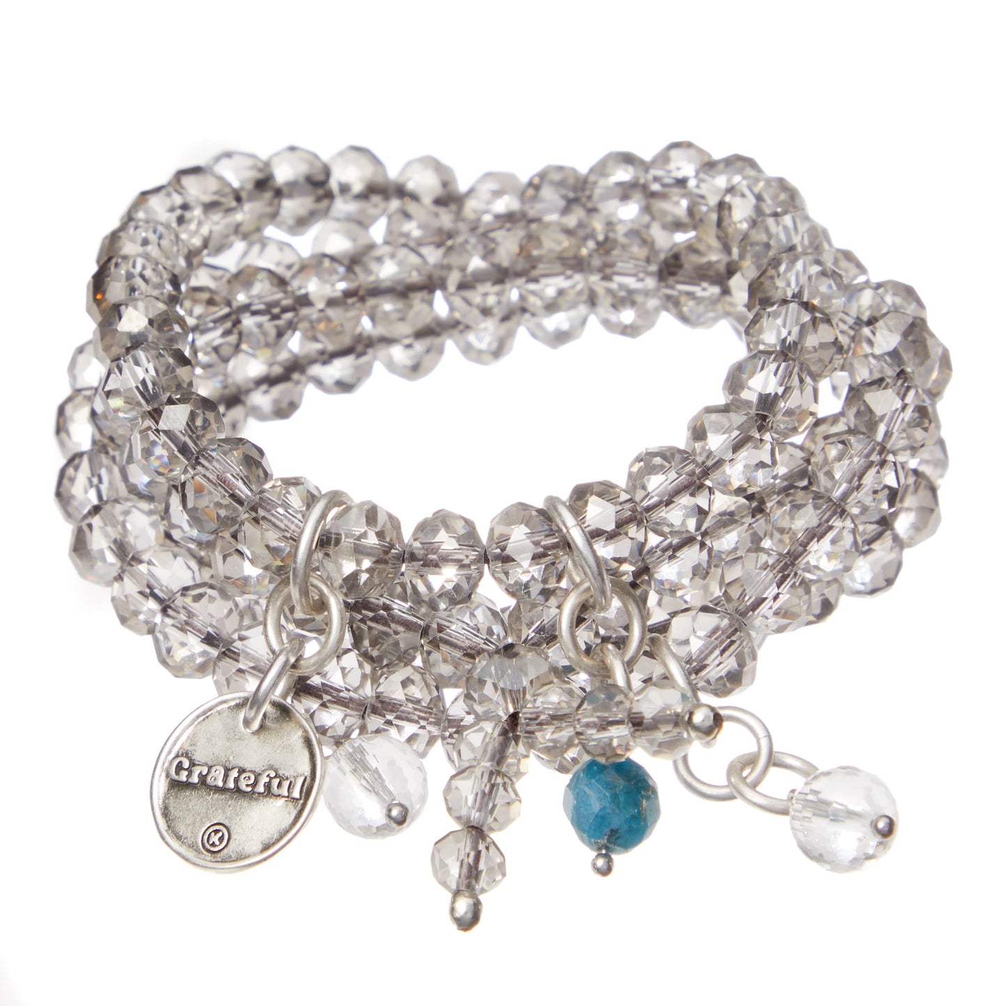 Grateful Crystal Boho Wrap Bracelet/Necklace