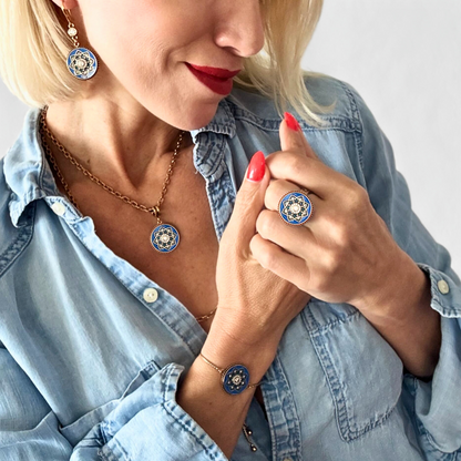 I Am Enough Mandala Drop Earrings