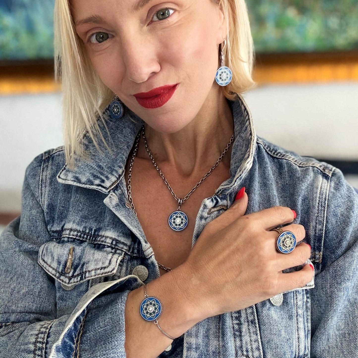 I Am Enough Mandala Adjustable Ring