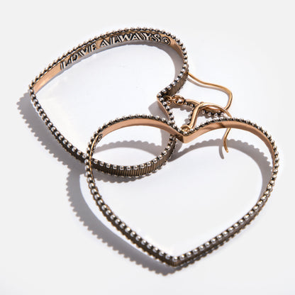 Love Always Open Heart Drop Earrings