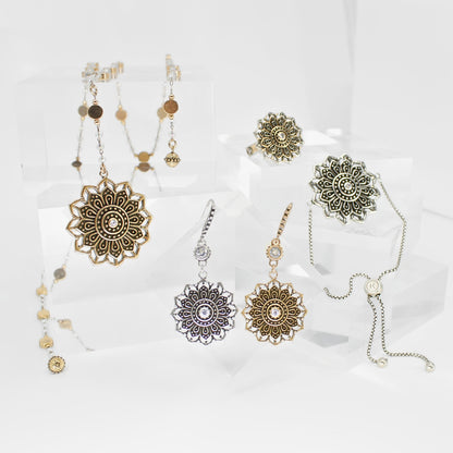 Remember Who You Are Flower Mandala Drop Earrings