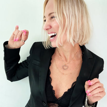 Love Always Open Heart Dainty Necklace