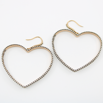 Love Always Open Heart Drop Earrings