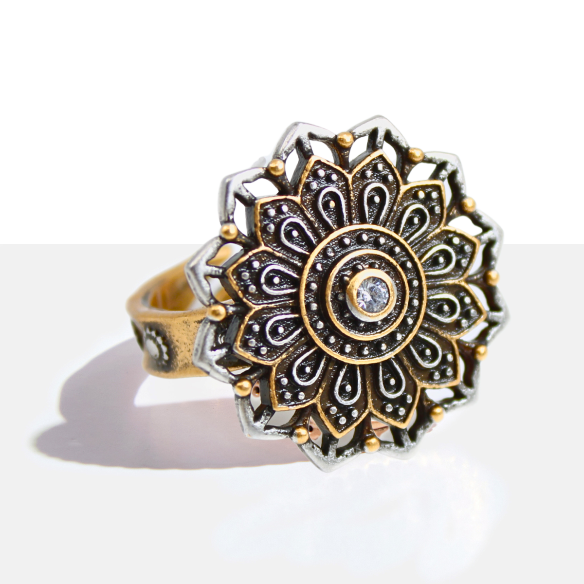 Remember Who You Are Flower Mandala Ring