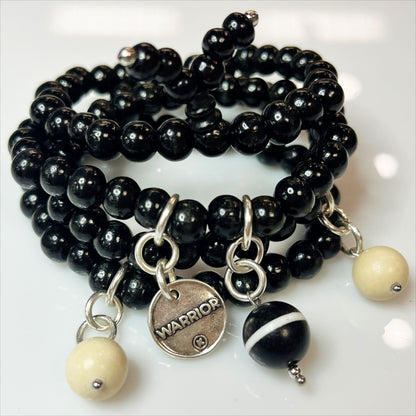 Warrior Heart Wood Boho Wrap Bracelet/Necklace