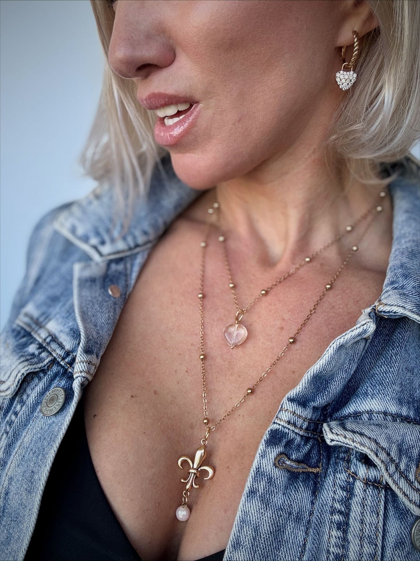 Love Fleur-de-Lis Dainty Necklace