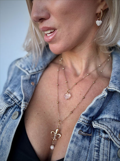 Love Fleur-de-Lis Dainty Necklace