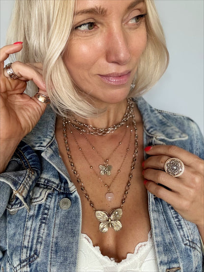 Be Kind True You Butterfly Dainty Necklace