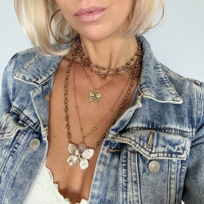 Be Kind True You Butterfly Dainty Necklace