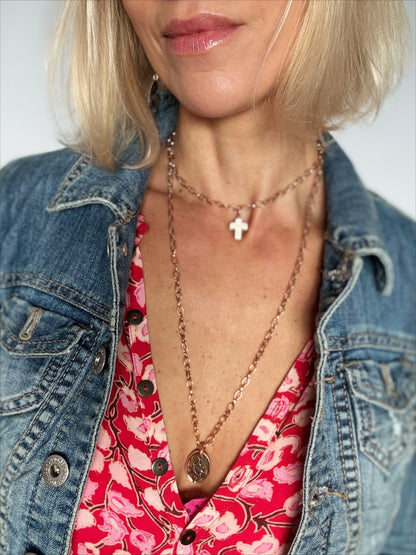 Be the Light Cross Dainty Necklace