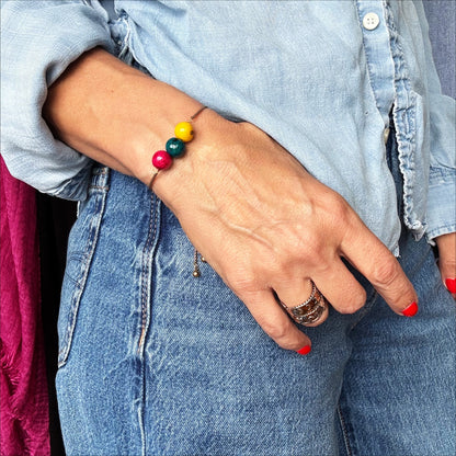 Acai Bead Adjustable Bracelet