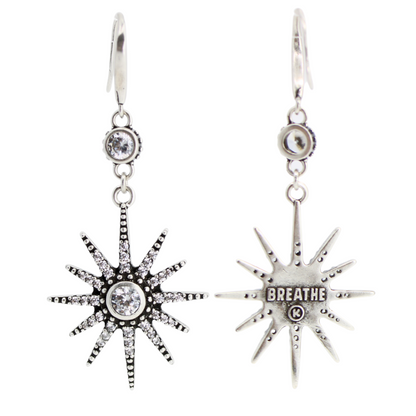 Breathe Crystal Starburst Drop Earrings