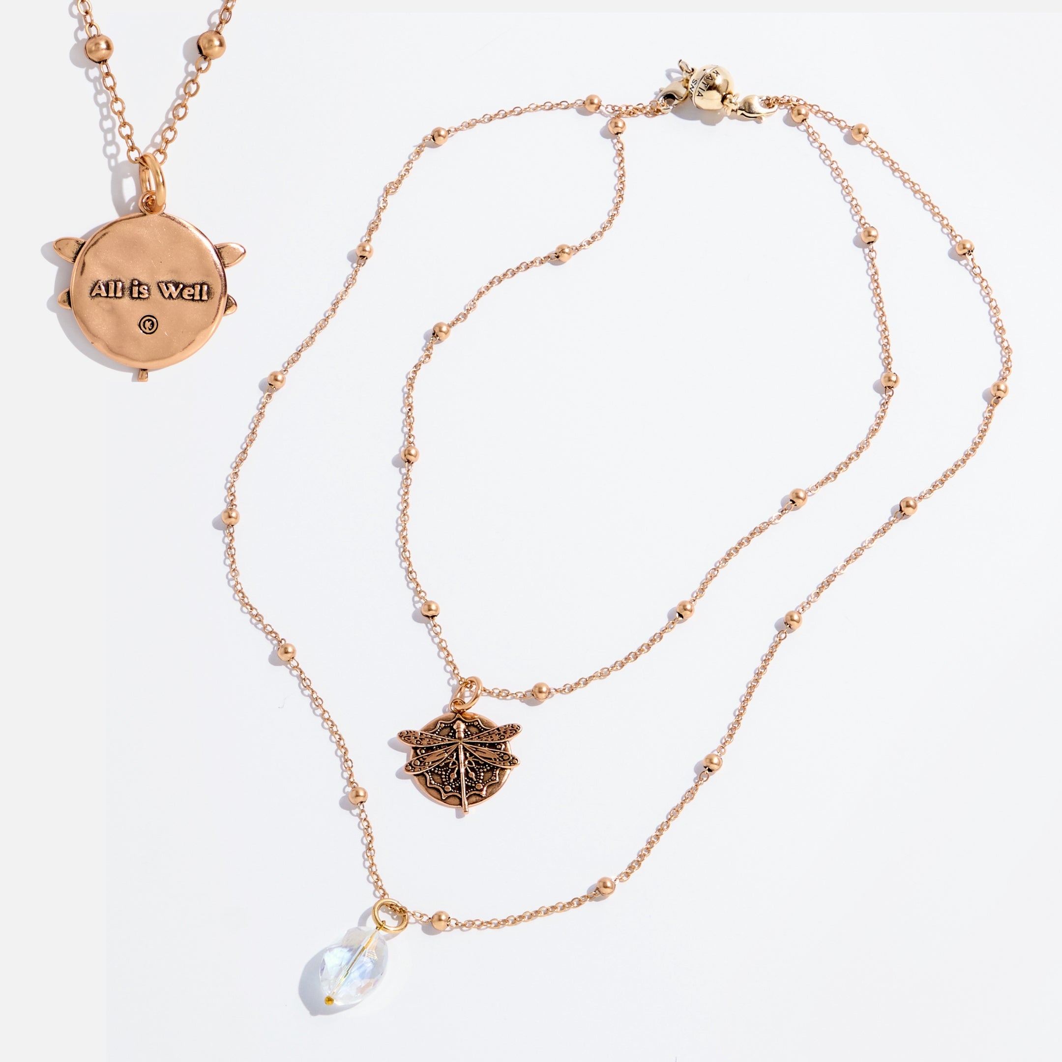 All Is Well Dragonfly Dainty Necklace
