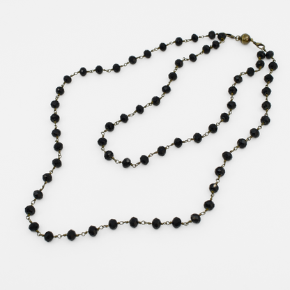 Crystal Rosary Layering Necklace