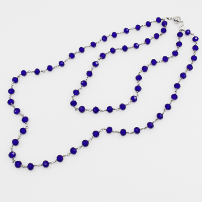 Crystal Rosary Layering Necklace