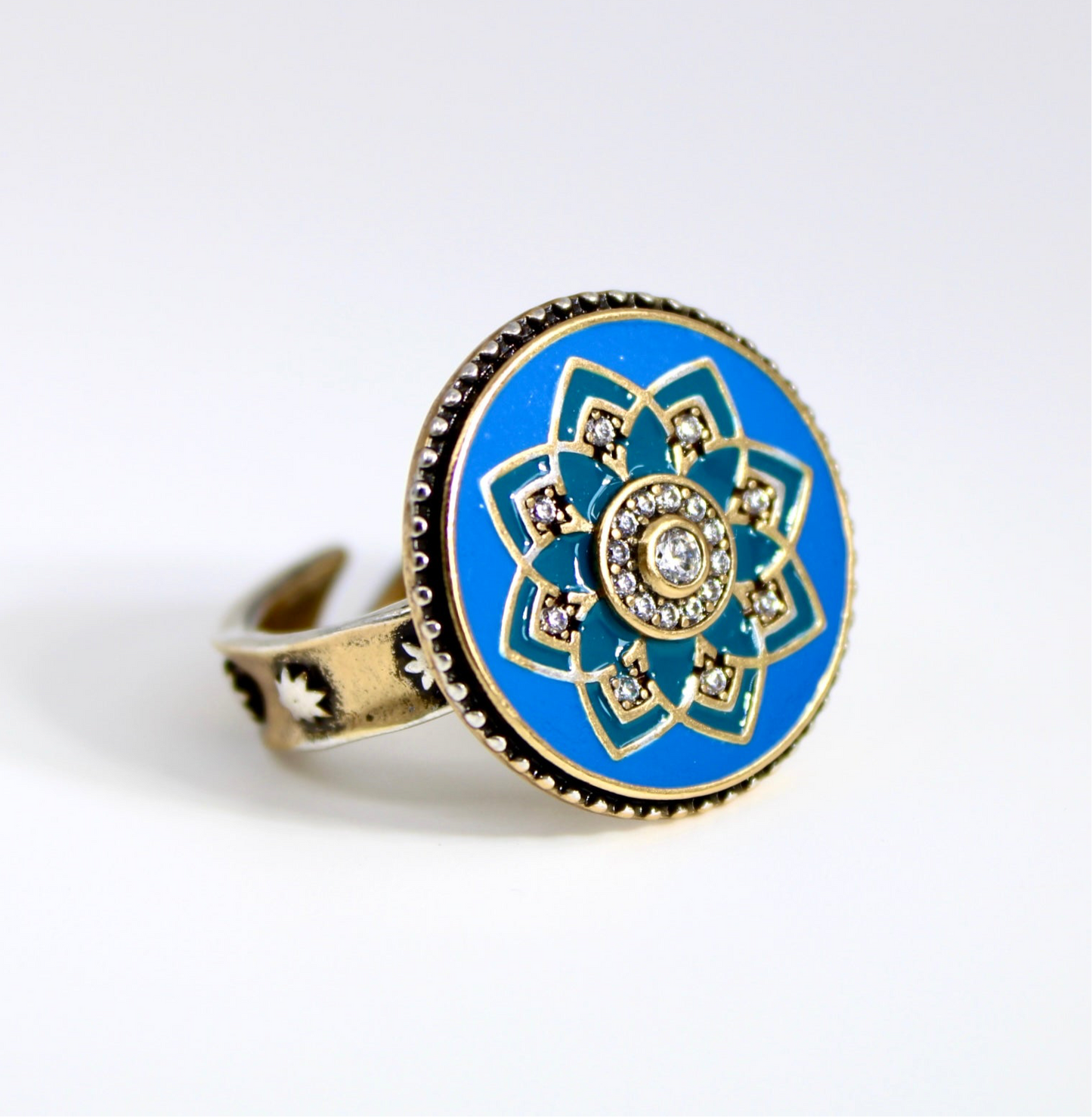 I Am Enough Mandala Adjustable Ring