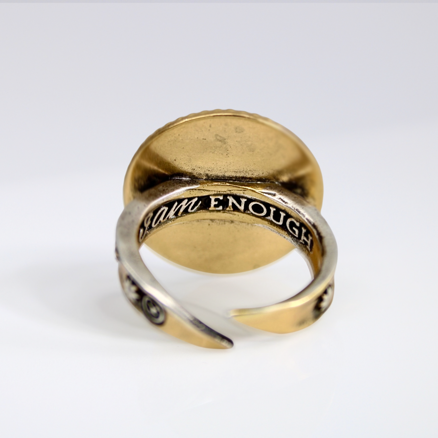 I Am Enough Mandala Adjustable Ring