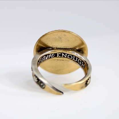 I Am Enough Mandala Adjustable Ring