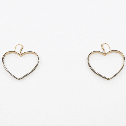 Love Always Open Heart Drop Earrings