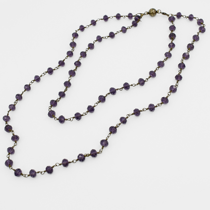 Crystal Rosary Layering Necklace