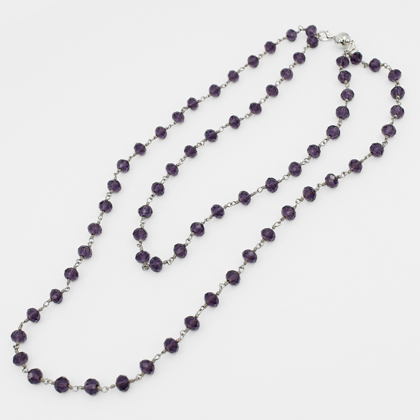 Crystal Rosary Layering Necklace