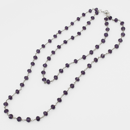 Crystal Rosary Layering Necklace