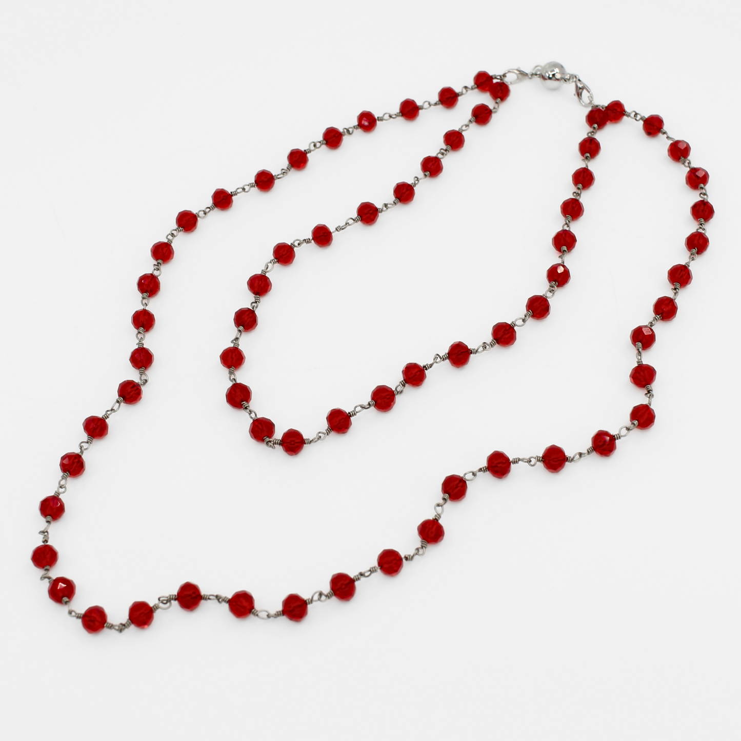 Crystal Rosary Layering Necklace