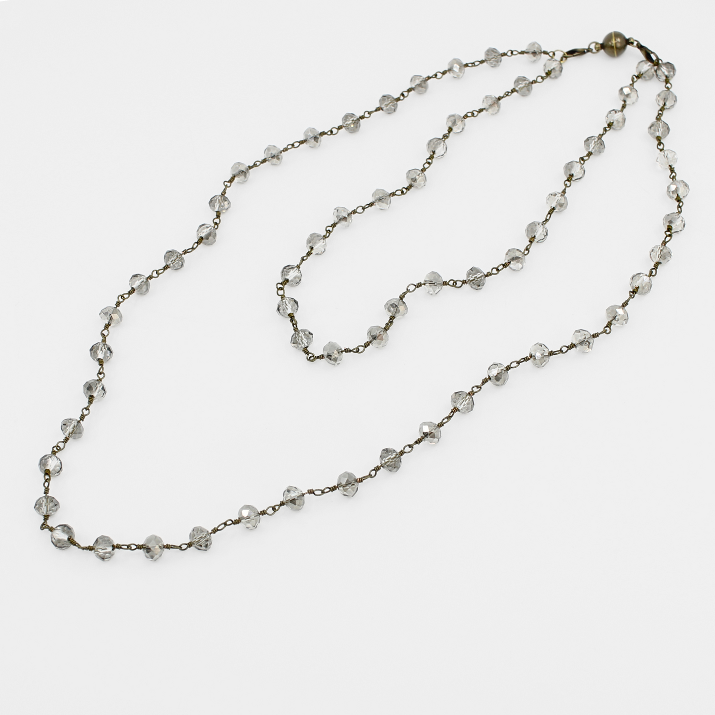 Crystal Rosary Layering Necklace