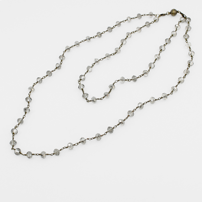 Crystal Rosary Layering Necklace