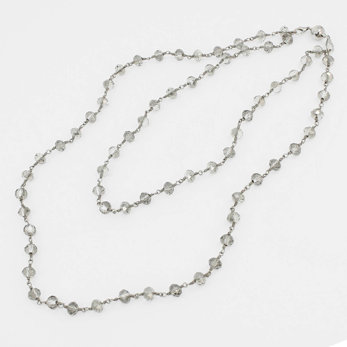 Crystal Rosary Layering Necklace